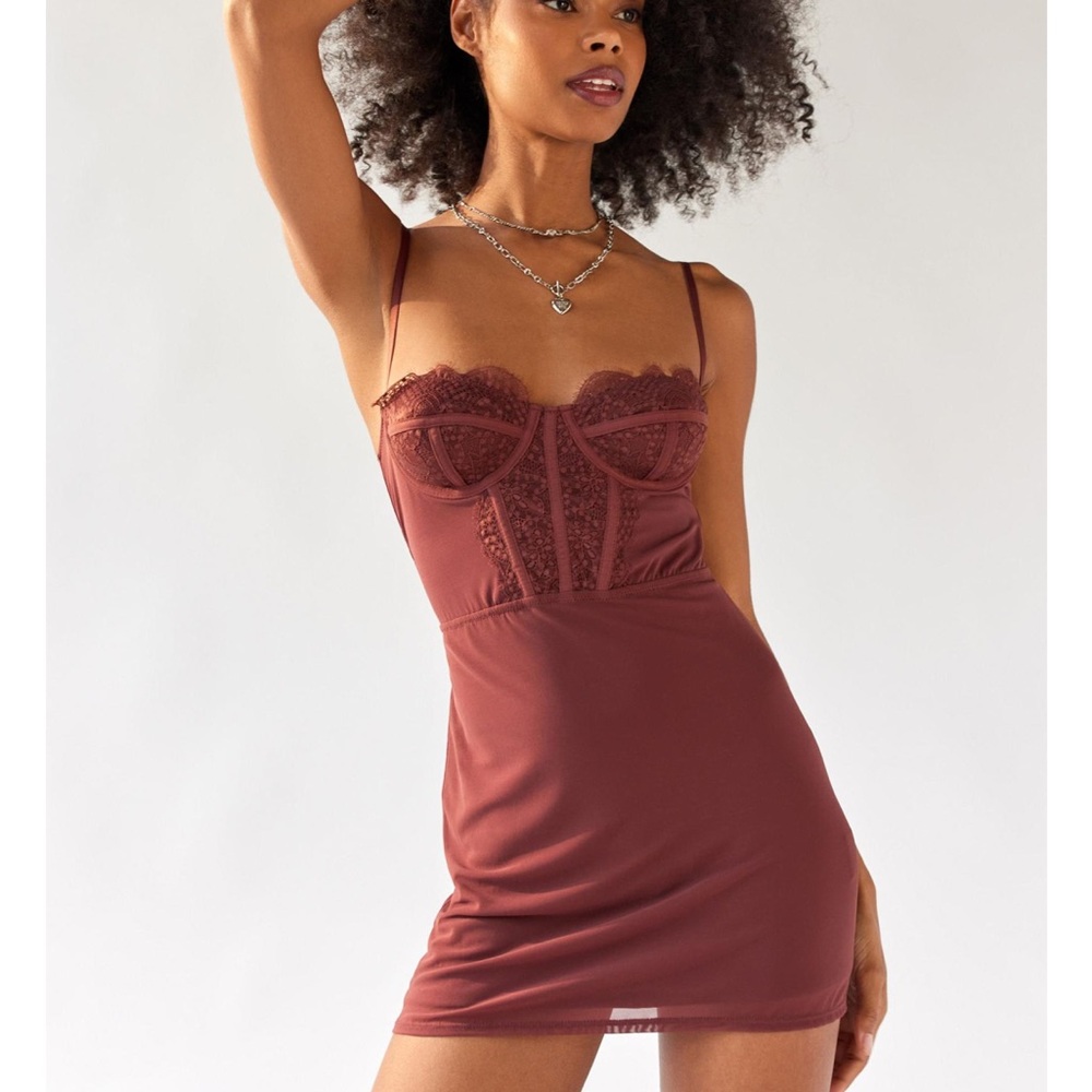Urban Outfitters | Brenna Bustier Mini Dress